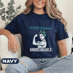 PTSD Warrior Unbreakable Shirt, Teal Ribbon Mental Health Awareness T-Shirt, Strong Survivor Feminist Tee, Trauma Support Gift