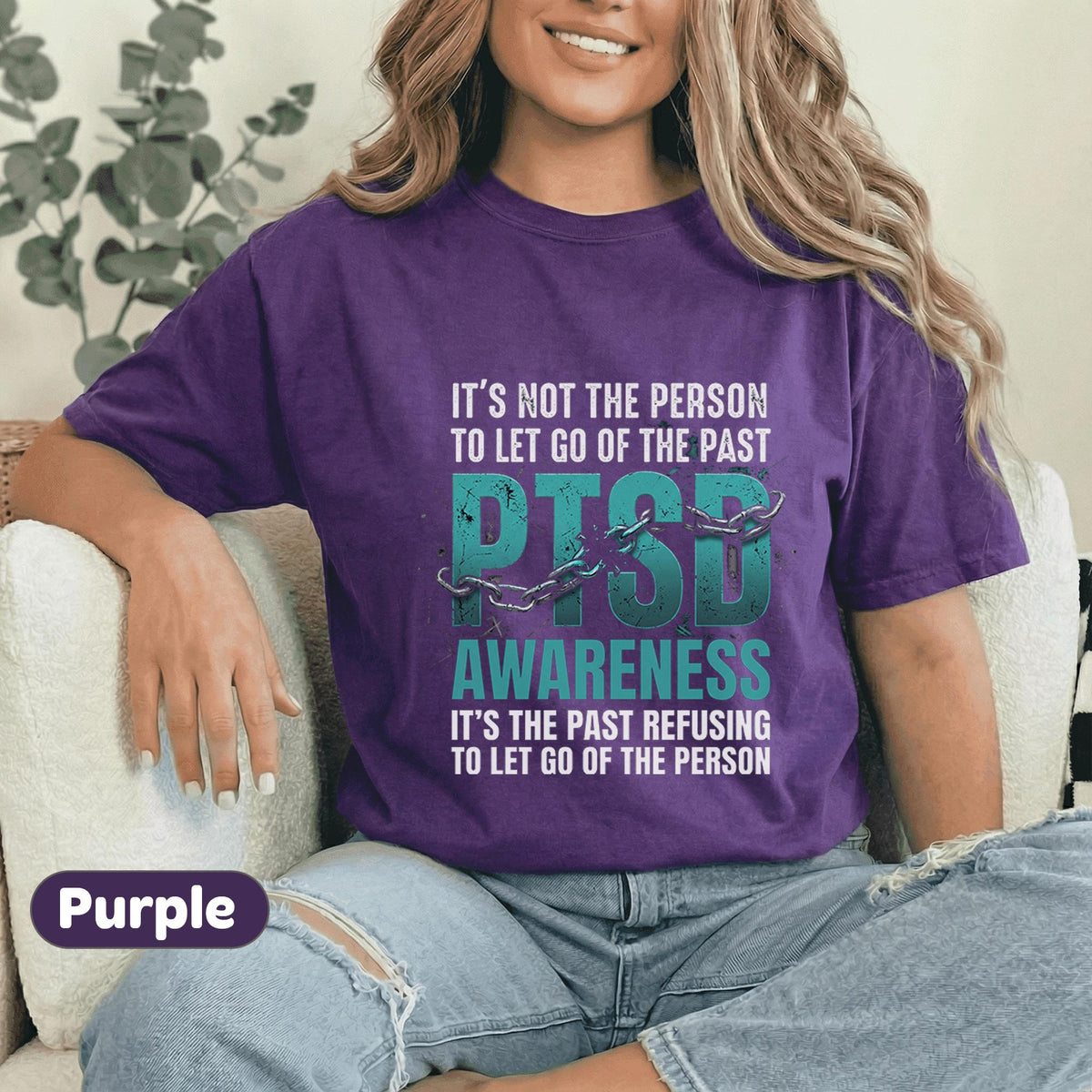 PTSD Awareness Shirt, Break the Chains Mental Health T-Shirt, Trauma Survivor Quote Tee, Inspirational Healing Support Gift for Warriors
