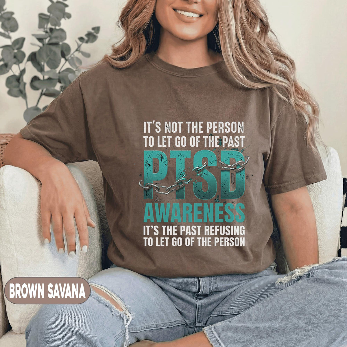 PTSD Awareness Shirt, Break the Chains Mental Health T-Shirt, Trauma Survivor Quote Tee, Inspirational Healing Support Gift for Warriors