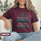 PTSD Awareness Courage Shirt, Teal Ribbon Mental Health T-Shirt, Inspirational Trauma Survivor Quote Tee, Support Gift