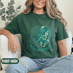 PTSD Awareness Shirt, Teal Ribbon Mental Health T-Shirt, Trauma Survivor Support Tee, Healing Brain Graphic, Therapy Gift, Advocate Apparel