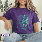 PTSD Awareness Shirt, Teal Ribbon Mental Health T-Shirt, Trauma Survivor Support Tee, Healing Brain Graphic, Therapy Gift, Advocate Apparel