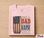 Funny Dad Shirt Just A Dad Who Always Came Back With The Milk American Flag Fathers Day Gift for Dad Birthday Husband Tee
