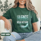 Silence Doesn’t Mean Nothing Aphasia Awareness Shirt Speech Disorder Support Tee Communication Awareness Gift SLP Advocate Shirt