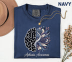 Comfort Colors Aphasia Awareness Shirt Floral Brain Tee Speech Therapy Gift SLP Appreciation Stroke Recovery Support Tee
