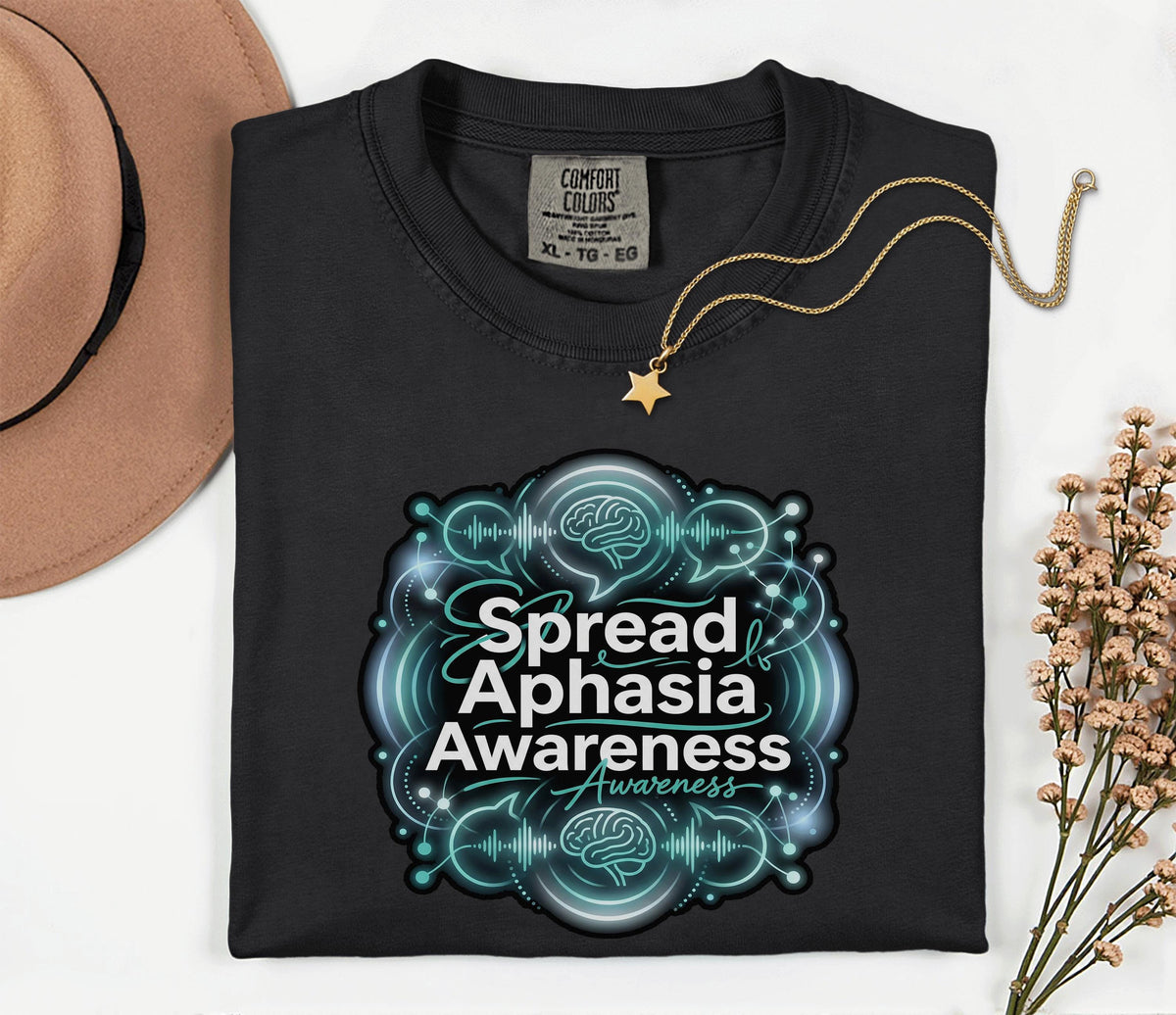 Comfort Colors Spread Aphasia Awareness Shirt Brain Speech Tee Stroke Support Gift SLP Therapy Awareness Shirt