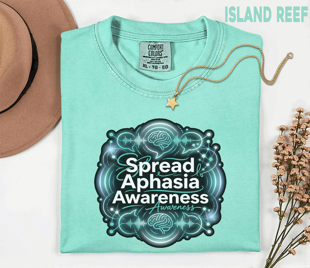 Comfort Colors Spread Aphasia Awareness Shirt Brain Speech Tee Stroke Support Gift SLP Therapy Awareness Shirt