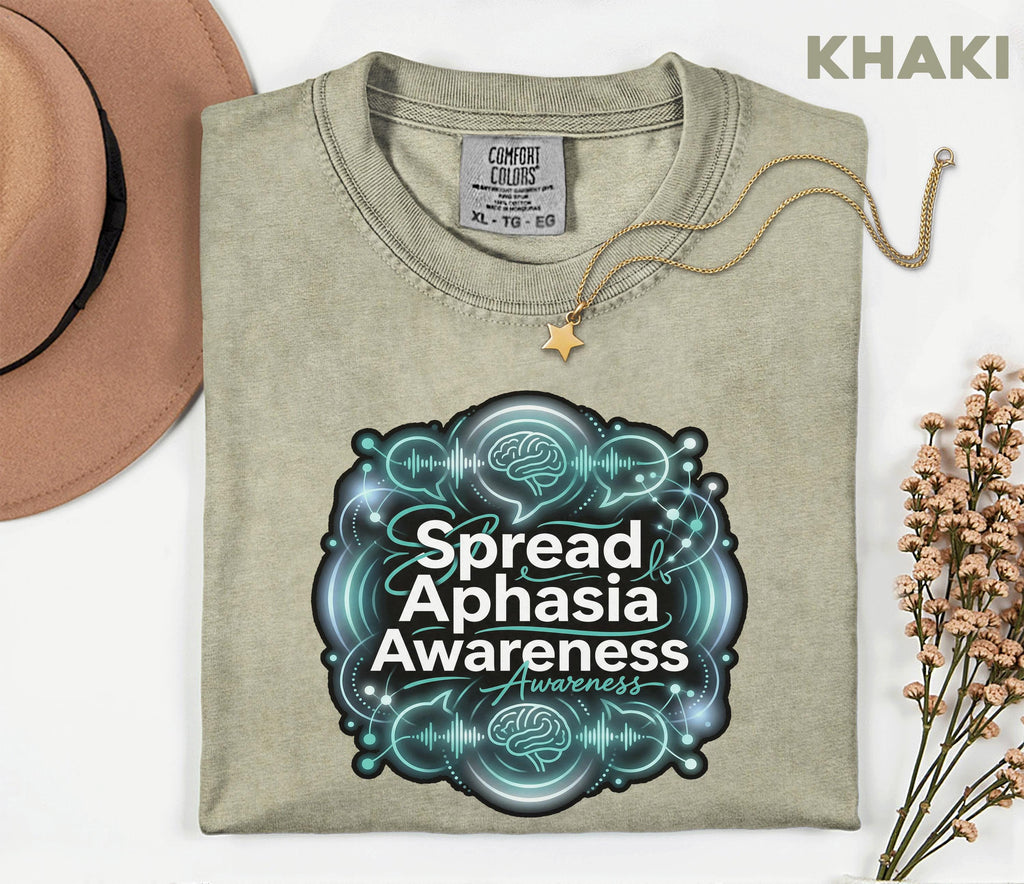 Comfort Colors Spread Aphasia Awareness Shirt Brain Speech Tee Stroke Support Gift SLP Therapy Awareness Shirt