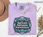 Comfort Colors Spread Aphasia Awareness Shirt Brain Speech Tee Stroke Support Gift SLP Therapy Awareness Shirt