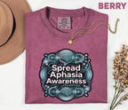 Comfort Colors Spread Aphasia Awareness Shirt Brain Speech Tee Stroke Support Gift SLP Therapy Awareness Shirt