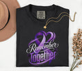 Comfort Colors Alzheimer Awareness Shirt Remember Together Purple Ribbon Heart Tee Dementia Support Gift Caregiver Aw...