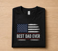 Best Dad Ever Shirt American Flag Patriotic Fathers Day Gift for Dad Husband Papa Birthday Gift USA Pride Dad Tee Vin...