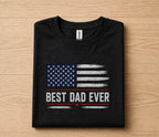 Best Dad Ever Shirt American Flag Patriotic Fathers Day Gift for Dad Husband Papa Birthday Gift USA Pride Dad Tee Vin...