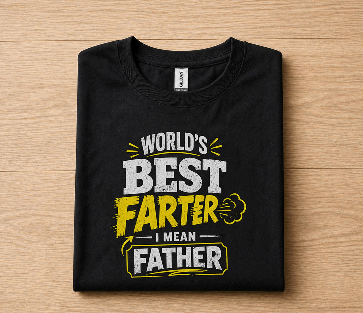 Worlds Best Farter Shirt Funny Dad Gift I Mean Father Humor Tee Fathers Day Gift for Dad Birthday Husband Joke Shirt