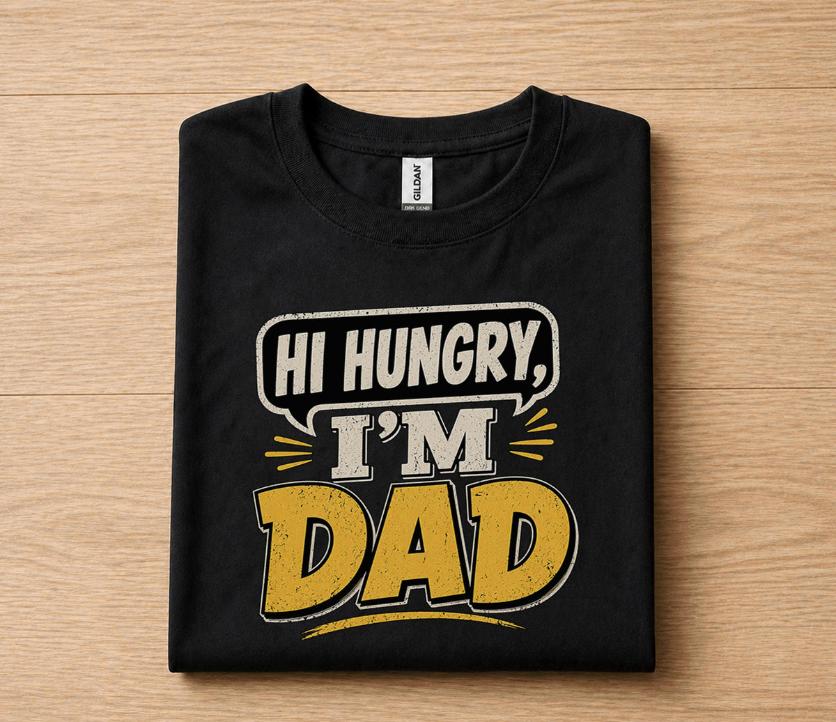 Hi Hungry Im Dad Shirt Funny Dad Joke Tee Papa Humor Gift Fathers Day Birthday Shirt for Dad Husband Classic Dad Joke...