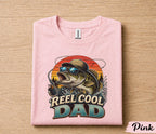 Reel Cool Dad Fishing Shirt Funny Bass Fisherman Tee Cool Dad Gift Papa Fathers Day Birthday Husband Fishing Lover Shirt