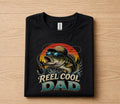 Reel Cool Dad Fishing Shirt Funny Bass Fisherman Tee Cool Dad Gift Papa Fathers Day Birthday Husband Fishing Lover Shirt
