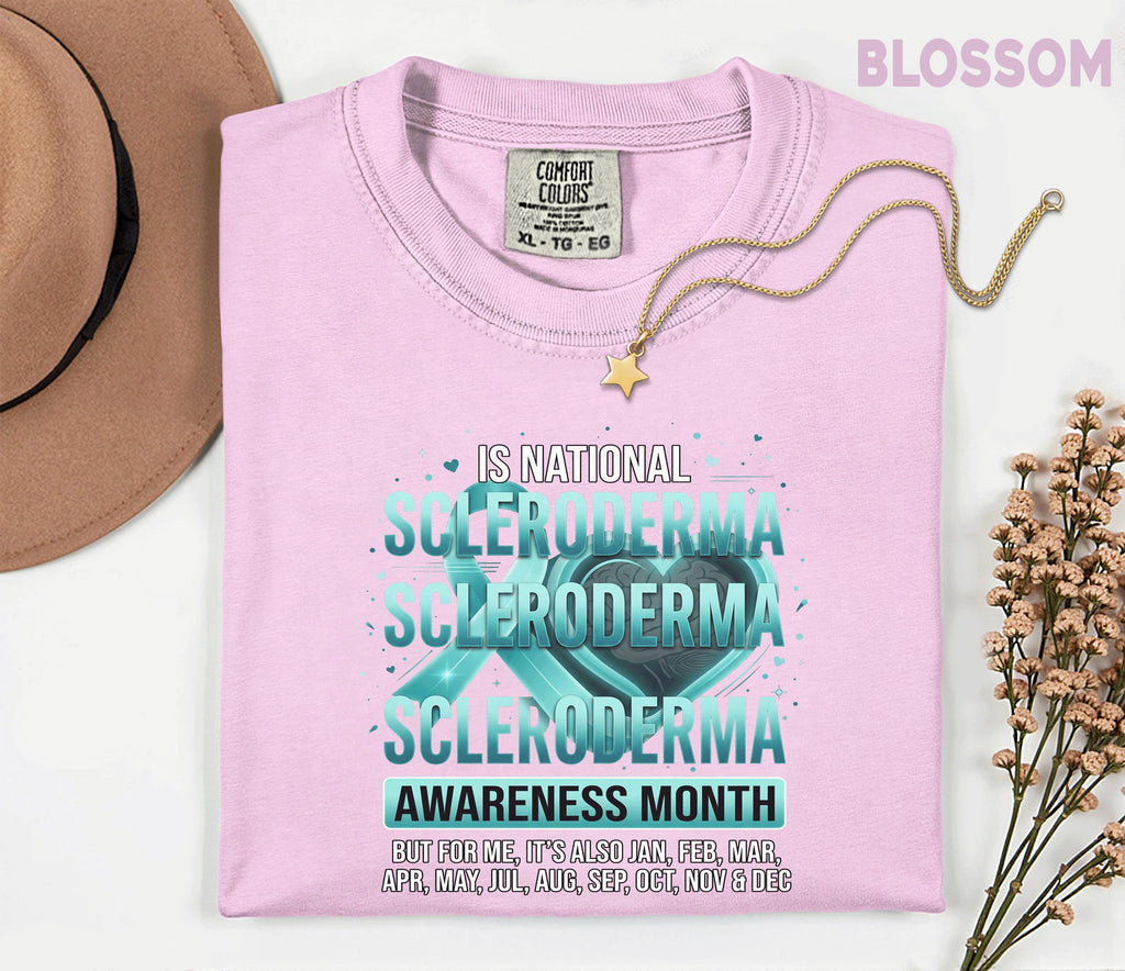 Comfort Colors Scleroderma Awareness Month Shirt Teal Ribbon Chronic Illness Support Tee Autoimmune Warrior Gift Unisex Top