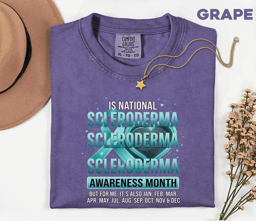 Comfort Colors Scleroderma Awareness Month Shirt Teal Ribbon Chronic Illness Support Tee Autoimmune Warrior Gift Unisex Top