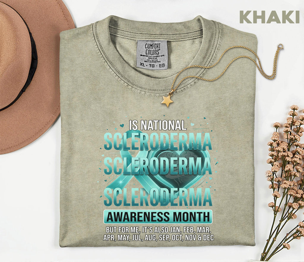 Comfort Colors Scleroderma Awareness Month Shirt Teal Ribbon Chronic Illness Support Tee Autoimmune Warrior Gift Unisex Top