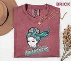 Comfort Colors Scleroderma Awareness Shirt Teal Ribbon Woman Graphic Tee Chronic Illness Support Gift Autoimmune Warrior Unisex Top