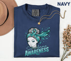 Comfort Colors Scleroderma Awareness Shirt Teal Ribbon Woman Graphic Tee Chronic Illness Support Gift Autoimmune Warrior Unisex Top