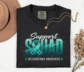 Comfort Colors Scleroderma Awareness Shirt Support Squad Teal Ribbon Tee Chronic Illness Warrior Gift Autoimmune Awar...