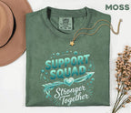 Comfort Colors Scleroderma Awareness Shirt Support Squad Stronger Together Teal Ribbon Tee Chronic Illness Support Gift Unisex Top