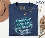 Comfort Colors Scleroderma Awareness Shirt Support Squad Stronger Together Teal Ribbon Tee Chronic Illness Support Gi...