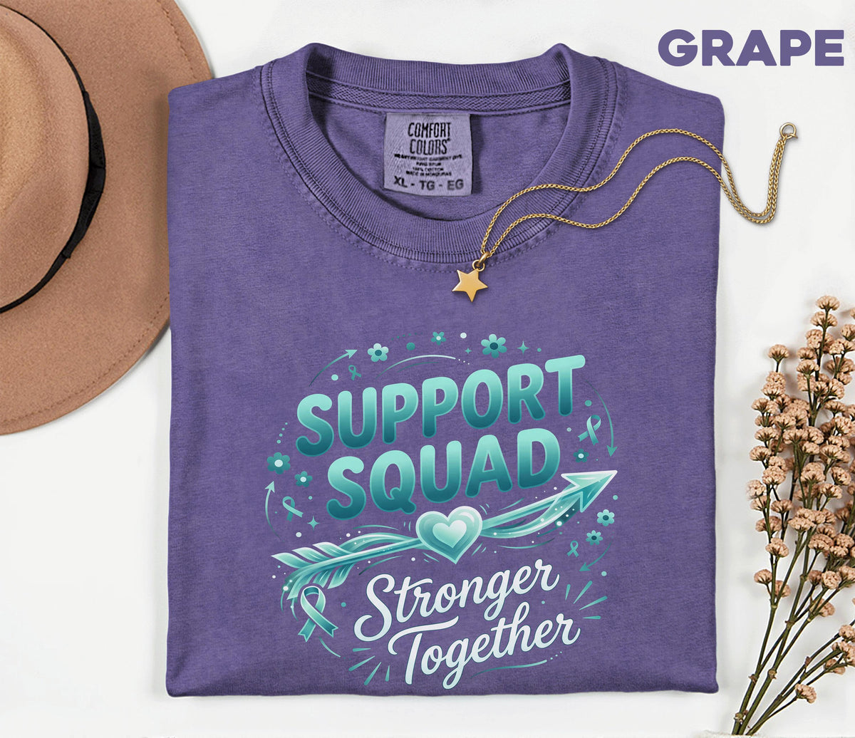 Comfort Colors Scleroderma Awareness Shirt Support Squad Stronger Together Teal Ribbon Tee Chronic Illness Support Gift Unisex Top