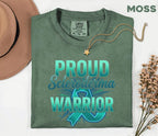 Comfort Colors Proud Scleroderma Warrior Shirt Teal Ribbon Awareness Tee Chronic Illness Fighter Gift Autoimmune Support Top