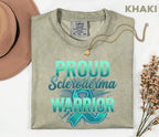 Comfort Colors Proud Scleroderma Warrior Shirt Teal Ribbon Awareness Tee Chronic Illness Fighter Gift Autoimmune Support Top