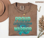 Comfort Colors Proud Scleroderma Warrior Shirt Teal Ribbon Awareness Tee Chronic Illness Fighter Gift Autoimmune Support Top
