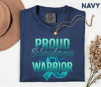 Comfort Colors Proud Scleroderma Warrior Shirt Teal Ribbon Awareness Tee Chronic Illness Fighter Gift Autoimmune Support Top
