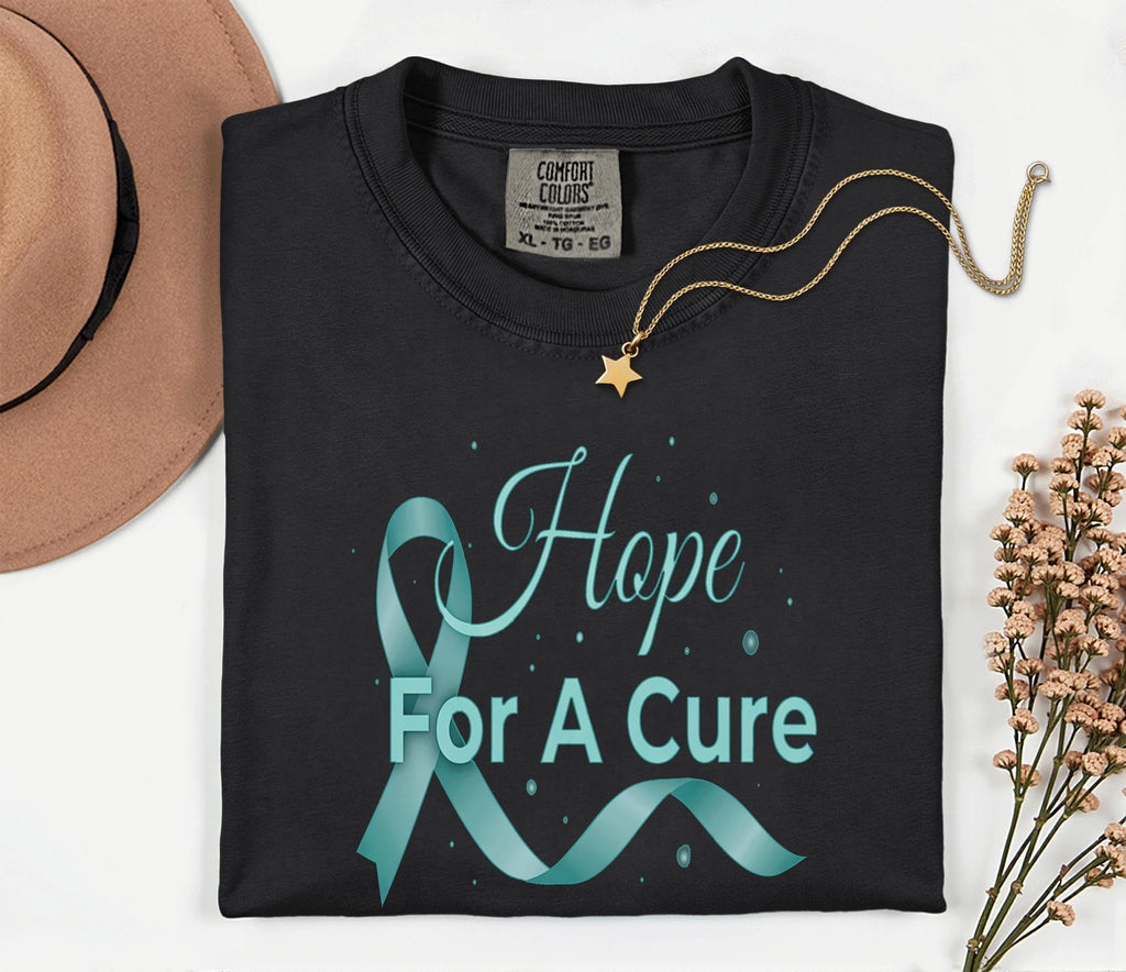 Comfort Colors Scleroderma Awareness Shirt Hope For A Cure Teal Ribbon Tee Chronic Illness Support Gift Unisex Top