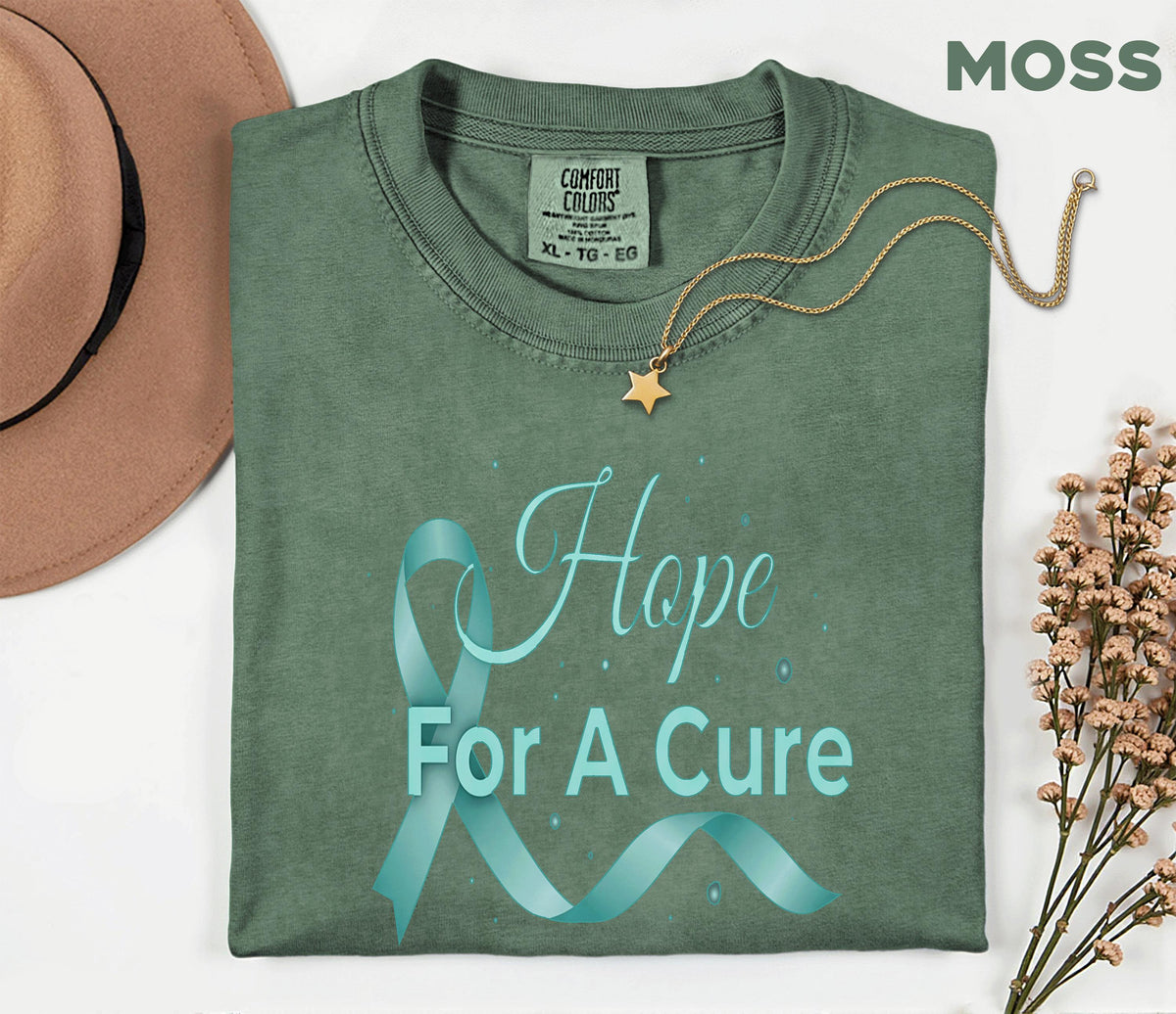 Comfort Colors Scleroderma Awareness Shirt Hope For A Cure Teal Ribbon Tee Chronic Illness Support Gift Unisex Top