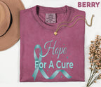 Comfort Colors Scleroderma Awareness Shirt Hope For A Cure Teal Ribbon Tee Chronic Illness Support Gift Unisex Top