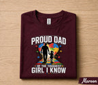 Proud Dad Autism Awareness Shirt, Father Daughter Love Tee, Puzzle Heart Dad T-Shirt, Fathers Day Gift for Husband Papa