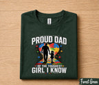 Proud Dad Autism Awareness Shirt, Father Daughter Love Tee, Puzzle Heart Dad T-Shirt, Fathers Day Gift for Husband Papa