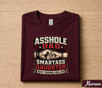 Funny Asshole Dad Smartass Daughter Shirt, Sarcastic Dad Humor Tee, Best Friends for Life T-Shirt, Fathers Day Gift Husband Papa