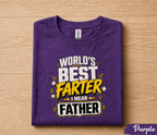Worlds Best Farter I Mean Father Shirt Funny Dad Joke Tee, Fathers Day Gift for Husband Papa, Sarcastic Dad Humor T-Shirt