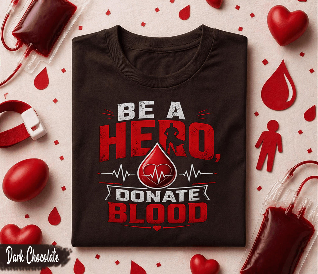 Be A Hero Donate Blood Shirt, World Blood Donor Day T Shirt, Blood Donation Awareness Tee, Medical Hero Gift, Nurse Doctor Apparel