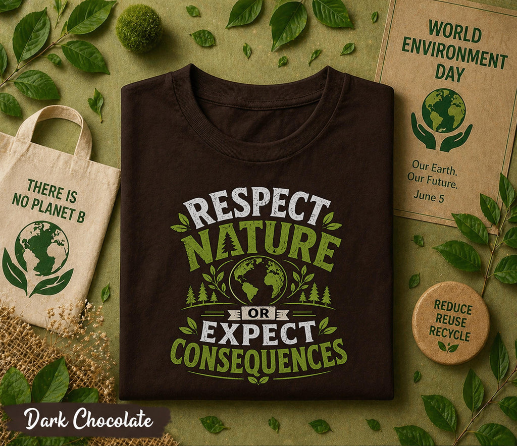 Respect Nature Shirt, World Environment Day Tee, Eco Friendly T Shirt, Save Earth Apparel, Nature Lover Gift, Sustainability Tee