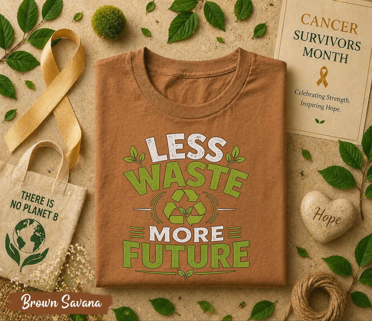 Less Waste More Future Shirt, World Environment Day Tee, Eco Friendly T Shirt, Sustainability Tee, Save Earth Recycle Gift