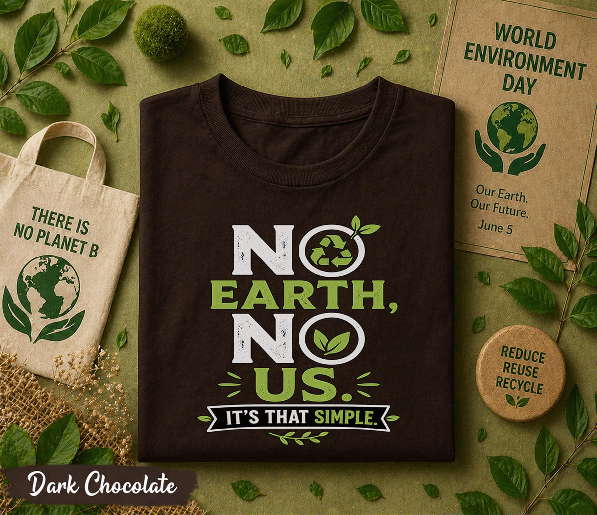 No Earth No Us It’s That Simple Shirt, World Environment Day Tee, Eco Friendly T Shirt, Save Planet Tee, Sustainability Gift