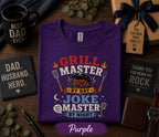 Grill Master Joke Master Shirt Funny Dad BBQ Tee Fathers Day Gift Birthday Husband Grill Dad Cooking Humor Retro T-Shirt