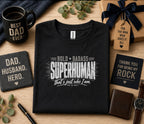 Bold Badass Superhuman Dad Shirt Funny Fathers Day Gift Birthday Husband Tee Cool Dad Strong Dad Retro Style T-shirt
