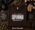 Bold Badass Superhuman Dad Shirt Funny Fathers Day Gift Birthday Husband Tee Cool Dad Strong Dad Retro Style T-shirt