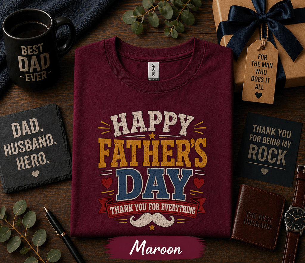 Team Group Happy Fathers Day Shirt Thank You Dad Gift Birthday Husband Tee Matching Appreciation Dad Retro Vintage Shirt from Kids Men Women