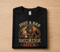 Funny Dad Shirt Just A Dad Who Always Came Back With The Milk Bigfoot Fathers Day Gift for Dad Birthday Husband Tee